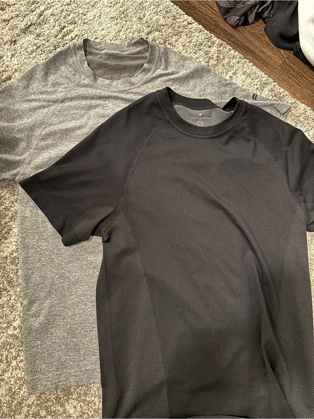 Men's Performance Crew Neck T-Shirt - Black and Gray BUNDLE
